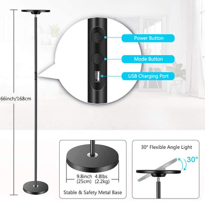 Smart Floor Lamp 2000 lm Ultra Bright Dimmable for Living Room view 11