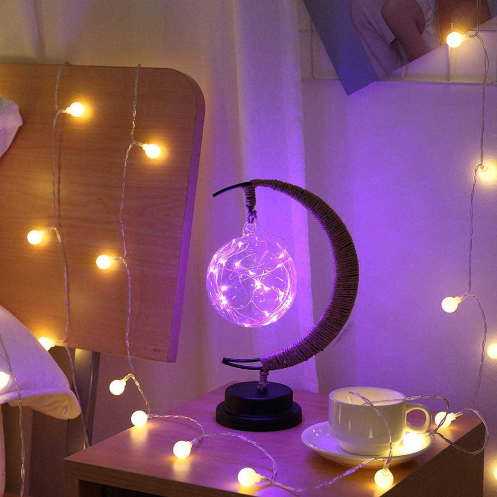 Glass Ball LED Night Light Lamp for Bedroom Hallway and Bathroom view 8