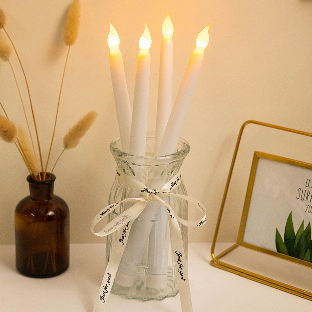 Flameless LED Taper Candles for Home Table Mantel and Party Decor view 8