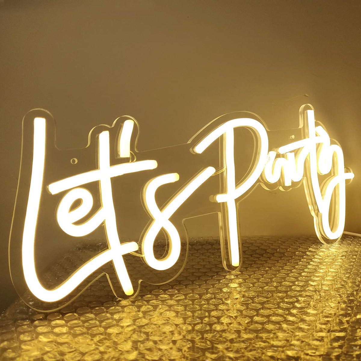 LED Neon Light Sign Let's Party for Bar Game Room and Wall Decor view 12