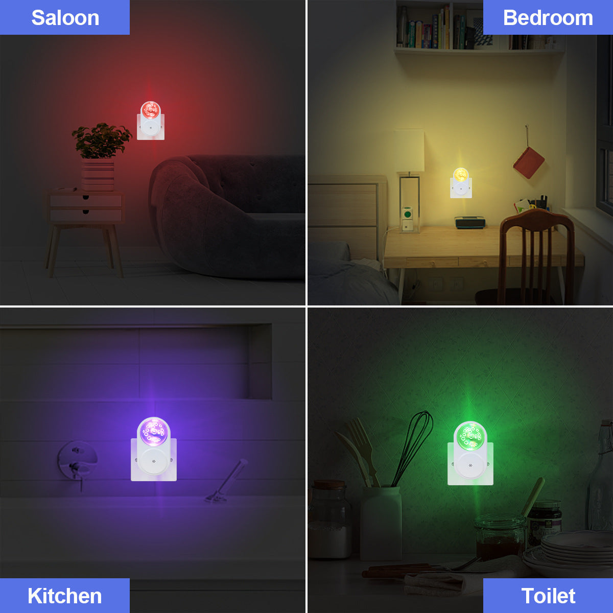 LED Night Light Plug into Wall Lamp for Bedroom Hallway and Bathroom view 8