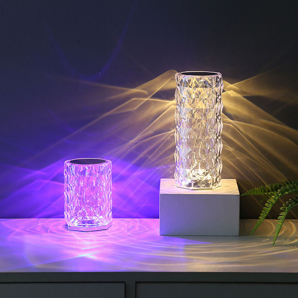 Crystal Table Lamp Rechargeable Night Light for Bedroom and Desk view 14