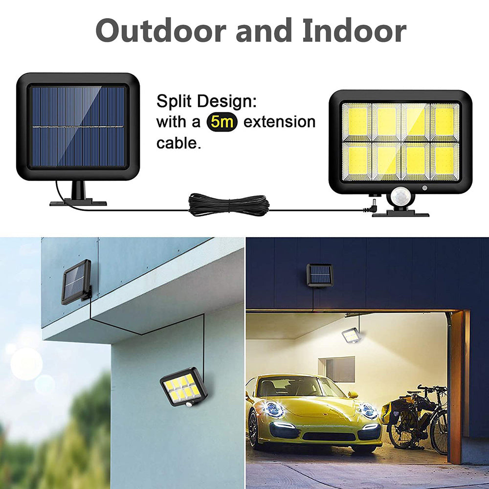 Outdoor LED Solar Motion Lights with Remote Control 160 Bright COB view 11