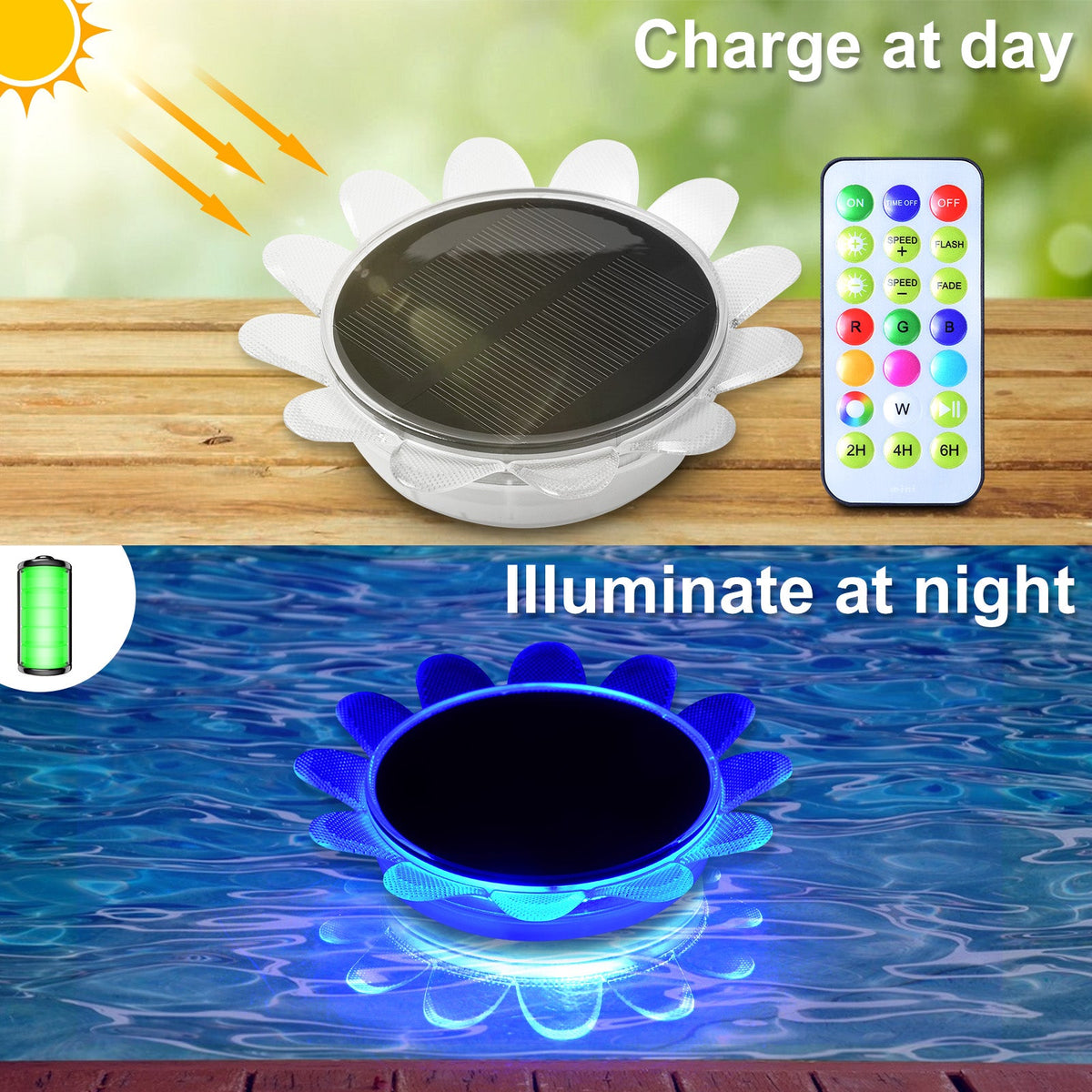 Solar Floating Pool Lights for Swimming Pool Pond and Garden Decor view 8