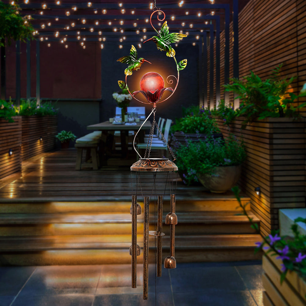 Solar Outdoor Wind Chimes Patio Lights for Garden Porch and Yard view 6