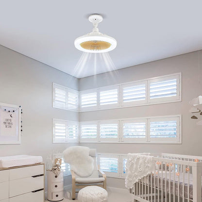 Enclosed Mini Ceiling Fan with Light for Bedroom Kitchen and Hallway view 10