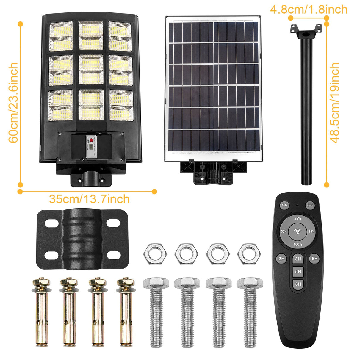 LED Motion Sensor Solar Parking Lot Light Dusk to Dawn for Garden Yard view 12