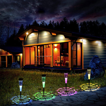 Waterproof LED Solar Pathway Lights RGB Warm White for Garden Yard view 10
