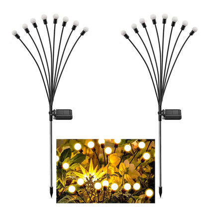 Solar Garden Lights 6 8 10 Bulbs 2 Pack for Lawn Yard and Patio view 12