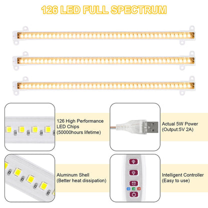 LED Sunlight Grow Light Strips for Indoor Plants Seedlings and Herbs view 14