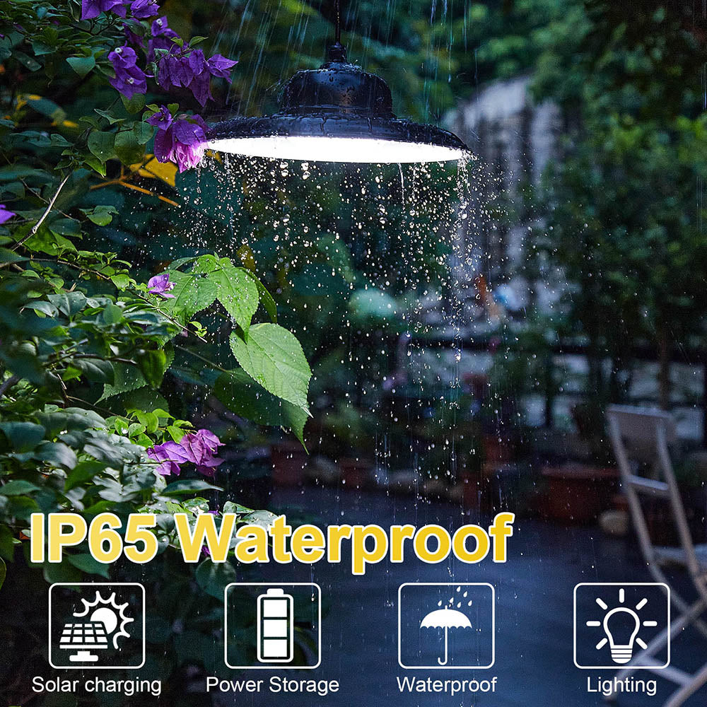 Remote Control Solar Pendant High Bay Light for Garden Yard and Patio view 11