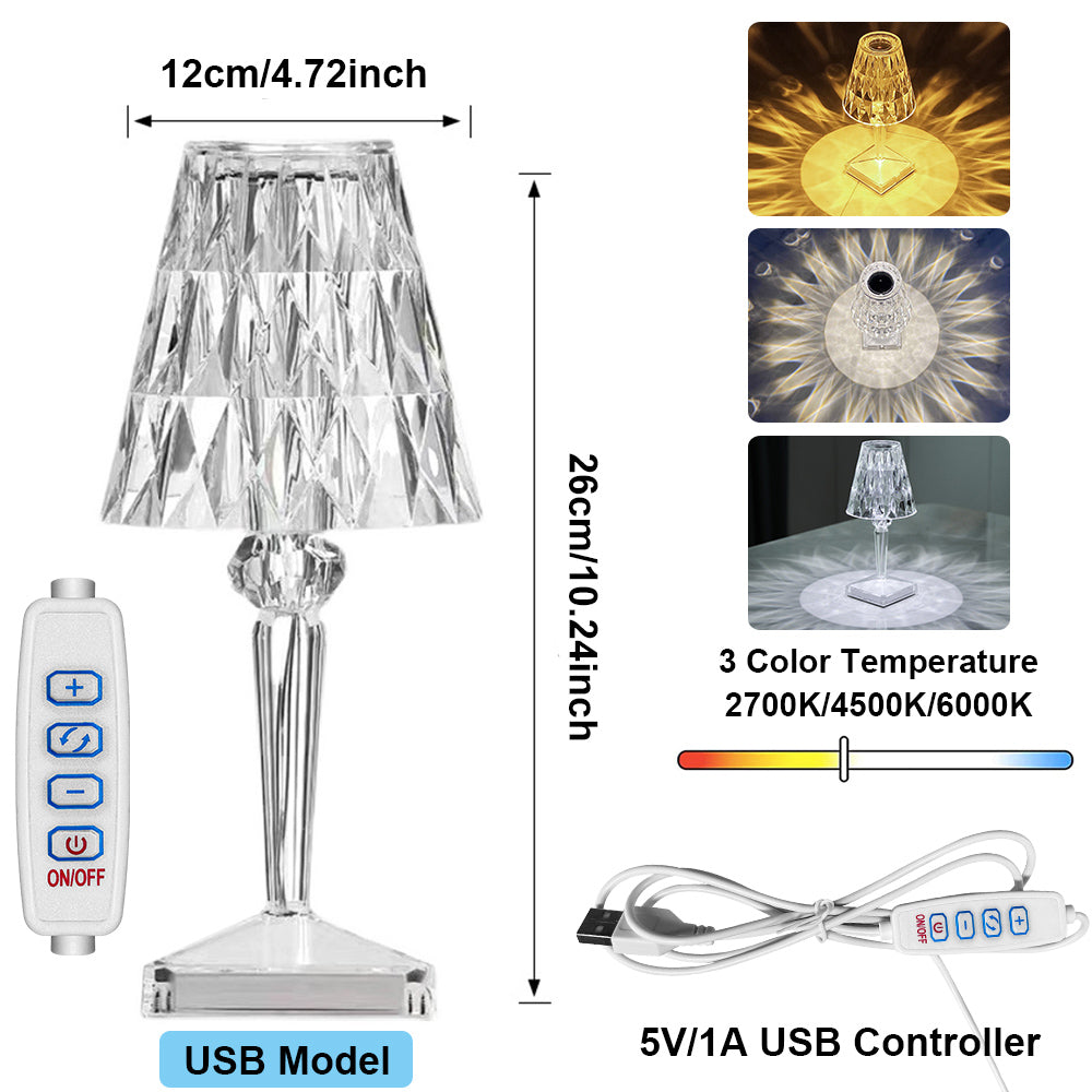 LED Wine Cup Shape Crystal Table Lamp for Bedroom Nightstand and Desk view 12