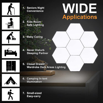 RGB Hexagon Wall Lights for Gaming Room Bedroom and Living Room view 12