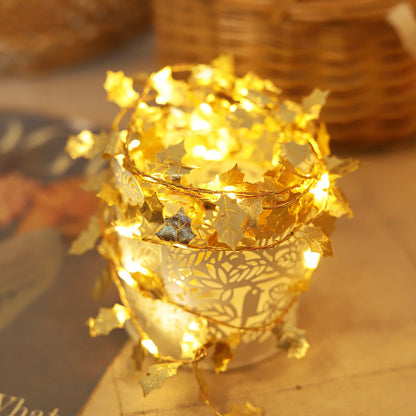 Golden Butterfly Golden Leaves Lights String 2M 6.5FT 20 LEDs view 14
