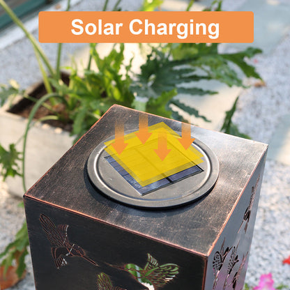 Solar Power Double deck Flower Lamps for Garden Yard and Patio view 7