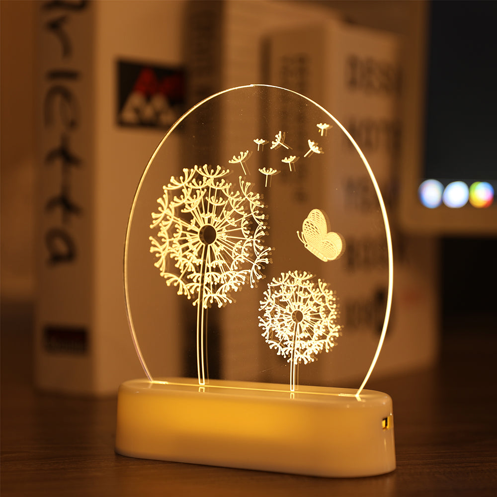 3D Illusion Night Lights Lamp for Bedroom Hallway and Bathroom view 14