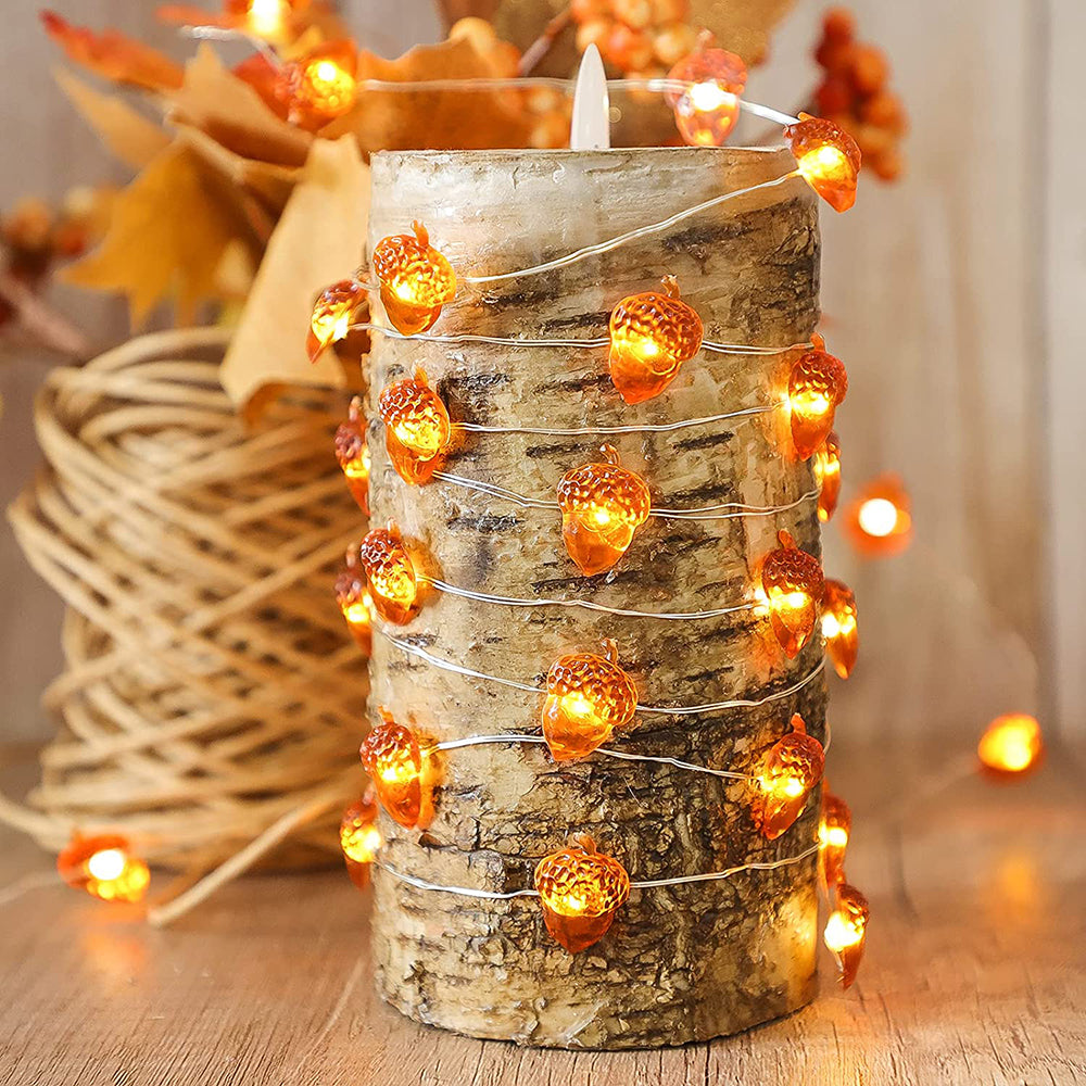 Gold Leaves String Lights 2M 6.5FT 20 LEDs for Bedroom and Party Decor view 12
