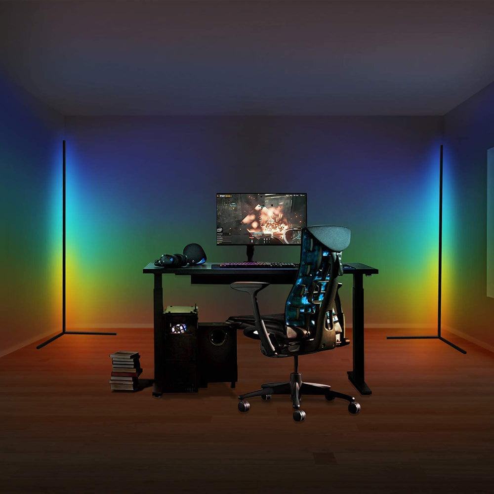 LED Corner Floor Lamp RGB Lighting Dimmable for Living Room Corners view 10