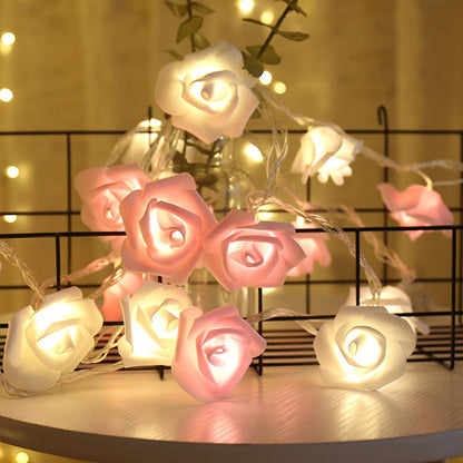 Rose Flower Fairy String Lights for Bedroom Party and Wedding Decor view 12