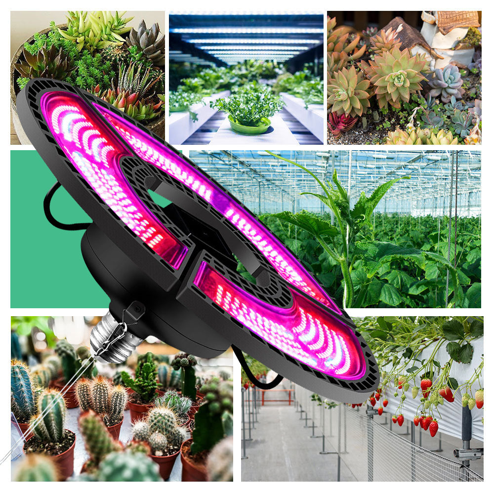 Foldable UFO Shape LED Plant Light Bulb 288 to 504LEDs E26 E27 view 12