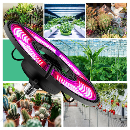 Foldable UFO Shape LED Plant Light Bulb 288 to 504LEDs E26 E27 view 12