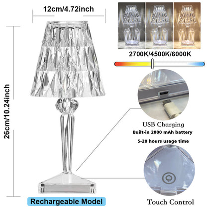 LED Wine Cup Shape Crystal Table Lamp for Bedroom Nightstand and Desk view 13