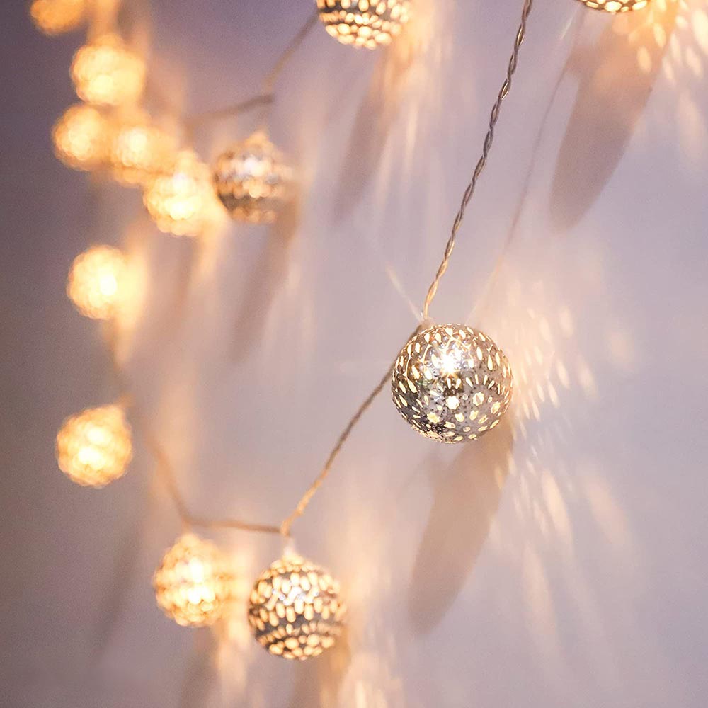 LED Moroccan Hanging String Lights 1.5m 10LEDs 3m 20LEDs for Bedroom view 8