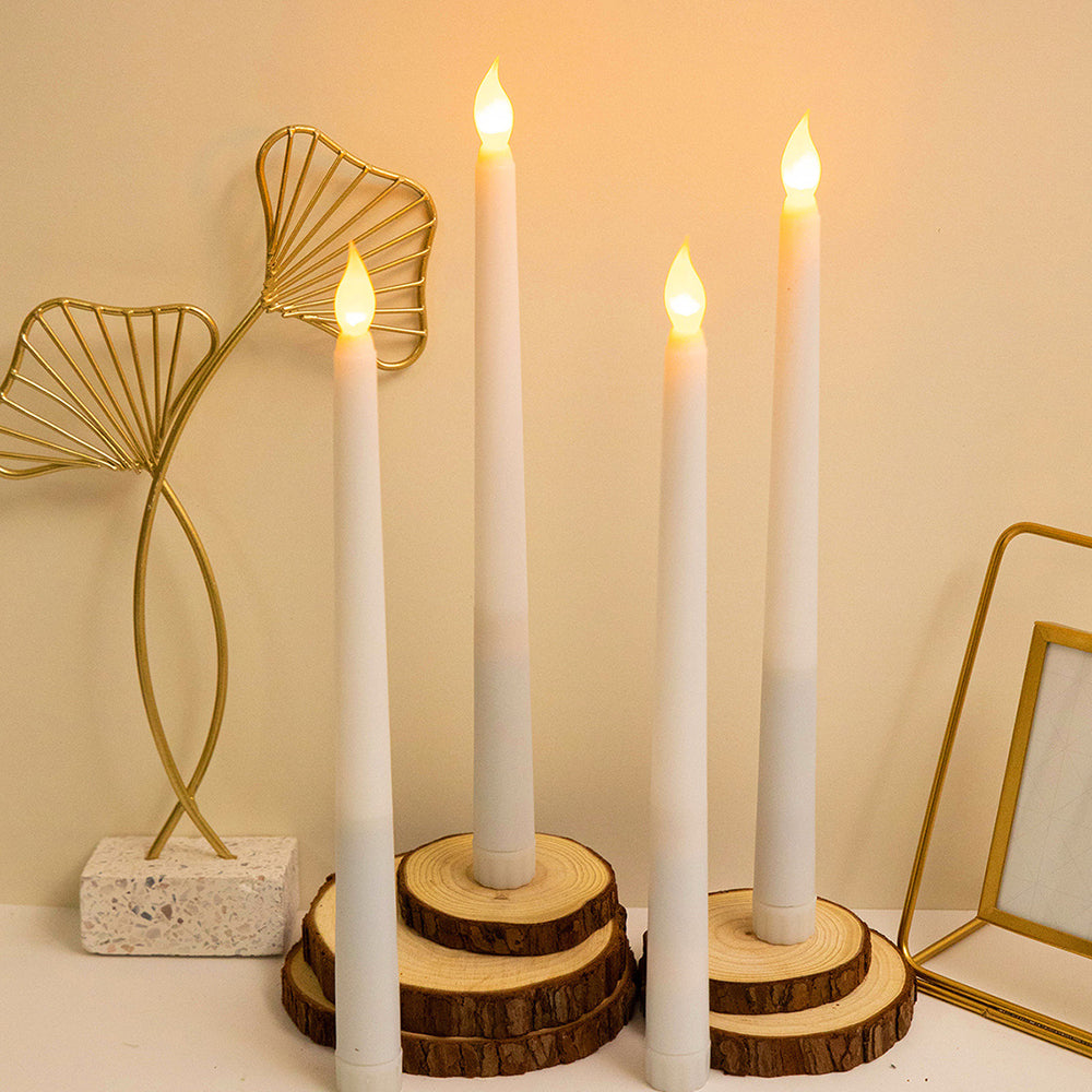 Flameless LED Taper Candles for Home Table Mantel and Party Decor view 15