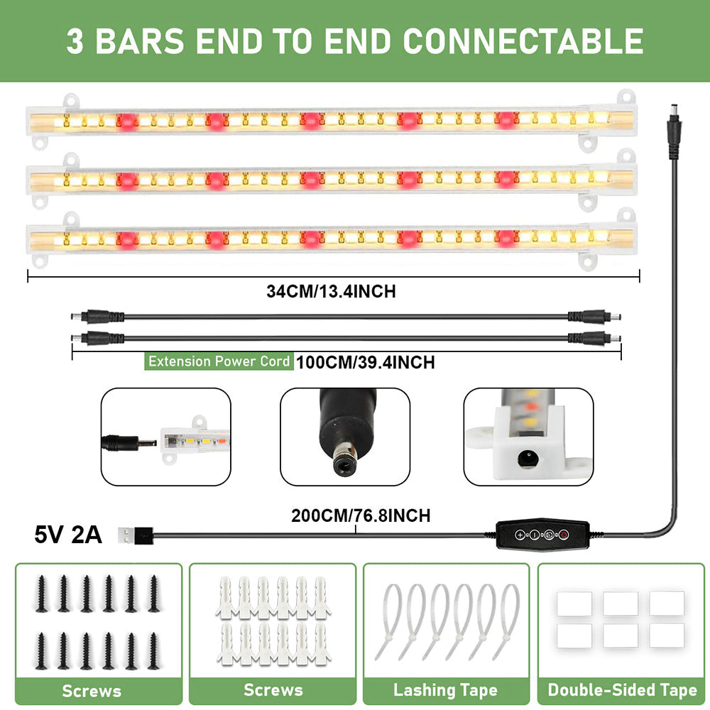 LED Grow Light Strips 3500K Full Spectrum Sunlight for Indoor Plants view 18