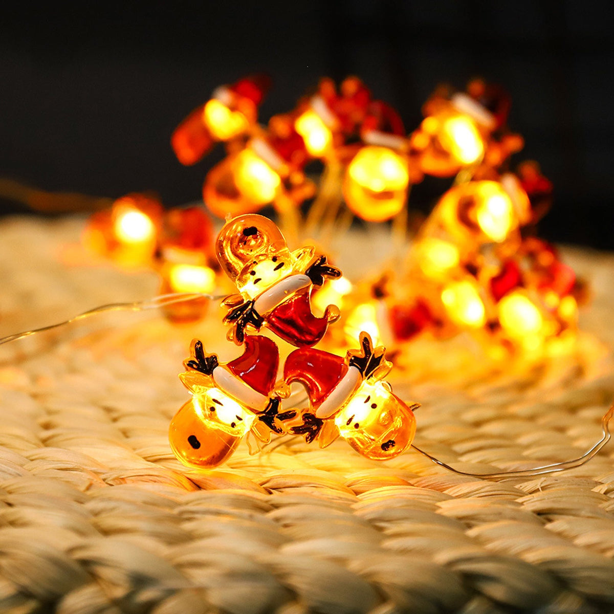 Copper Wire LED String Lights Christmas Pattern for Bedroom Decor