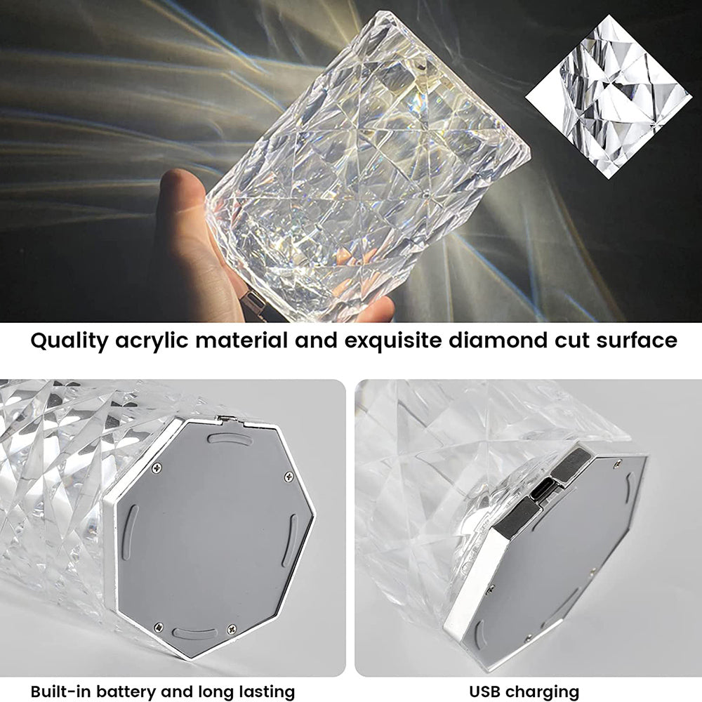 LED Rose Crystal Table Lamp for Bedroom Nightstand and Desk Decor view 11