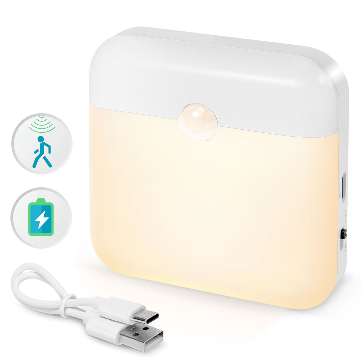 LED Motion Sensor Night Light Lamp for Bedroom Hallway and Bathroom