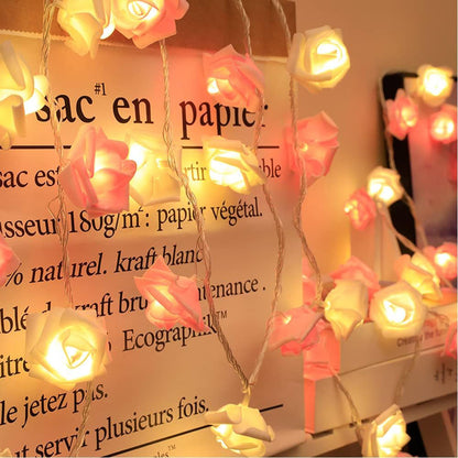Rose Flower Fairy String Lights for Bedroom Party and Wedding Decor view 13
