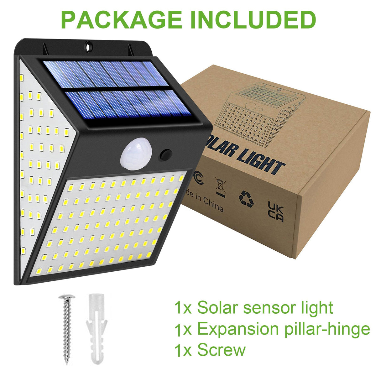 Outdoor 170LED 300 Degree Angle Motion Sensor Solar Lights for Yard view 15