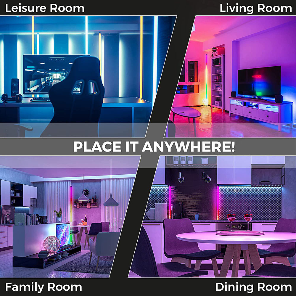 LED Corner Floor Lamp RGB Lighting Dimmable for Living Room Corners view 11