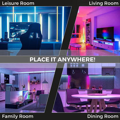 LED Corner Floor Lamp RGB Lighting Dimmable for Living Room Corners view 11