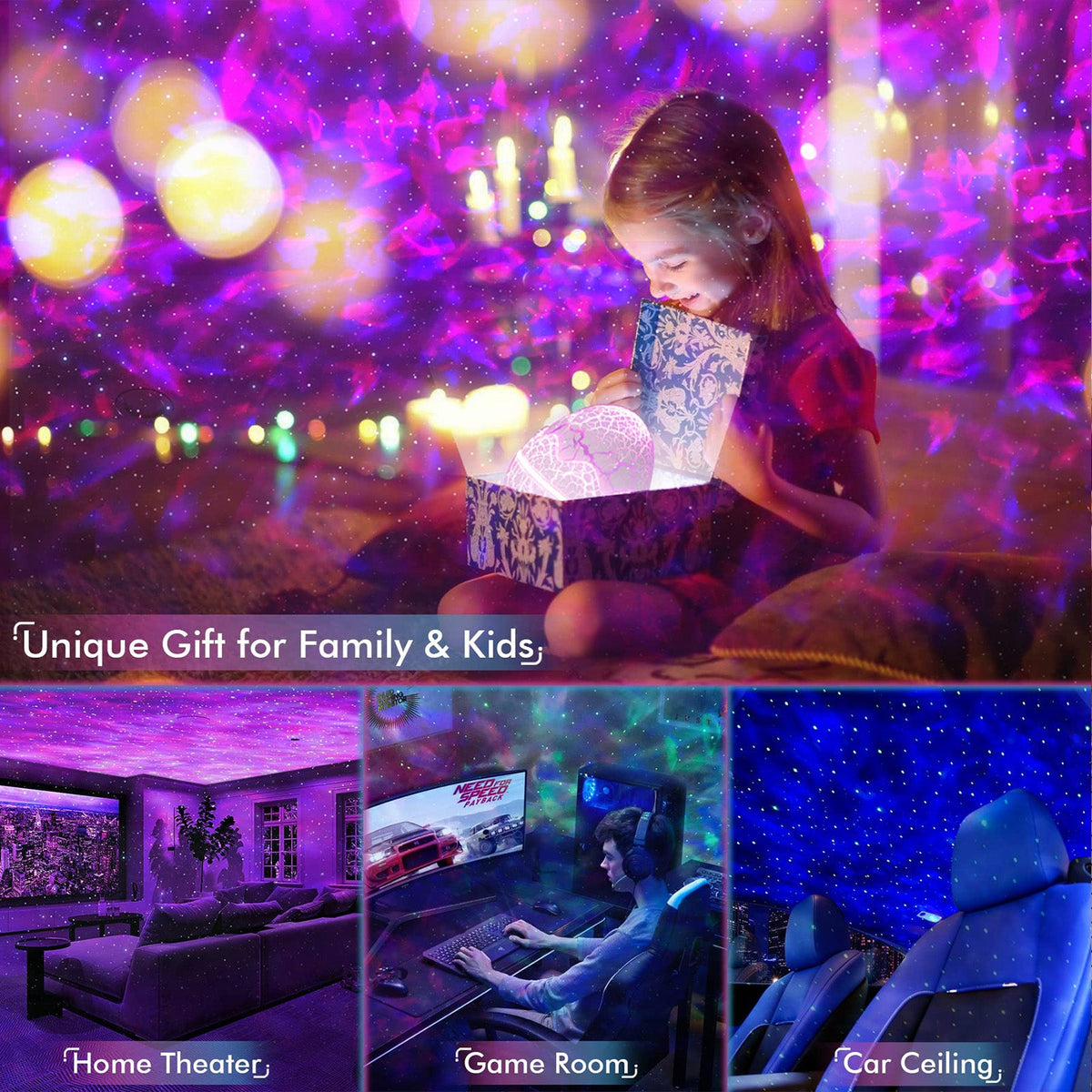 LED Star Galaxy Projector Lamp for Bedroom Ceiling and Room Decor view 11