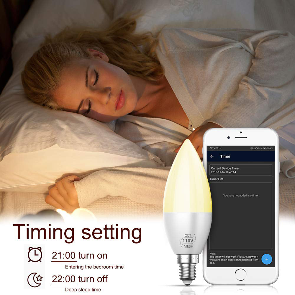 E12 E14 Bluetooth Smart LED Chandelier Candle Light Bulb for Home view 9