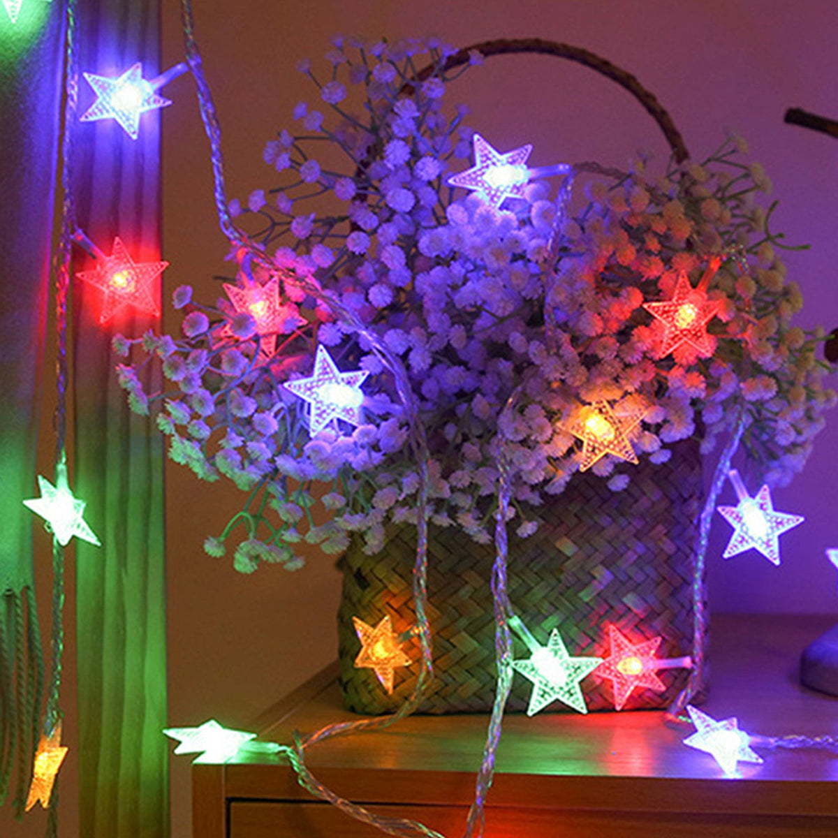 LED Star String Lights 6M to 25LEDs for Bedroom and Party Decor view 9