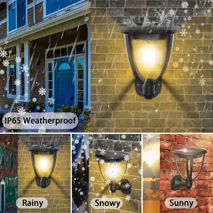 3 in 1 Solar Post Light Photocell Wall Lights for Garden and Patio view 10
