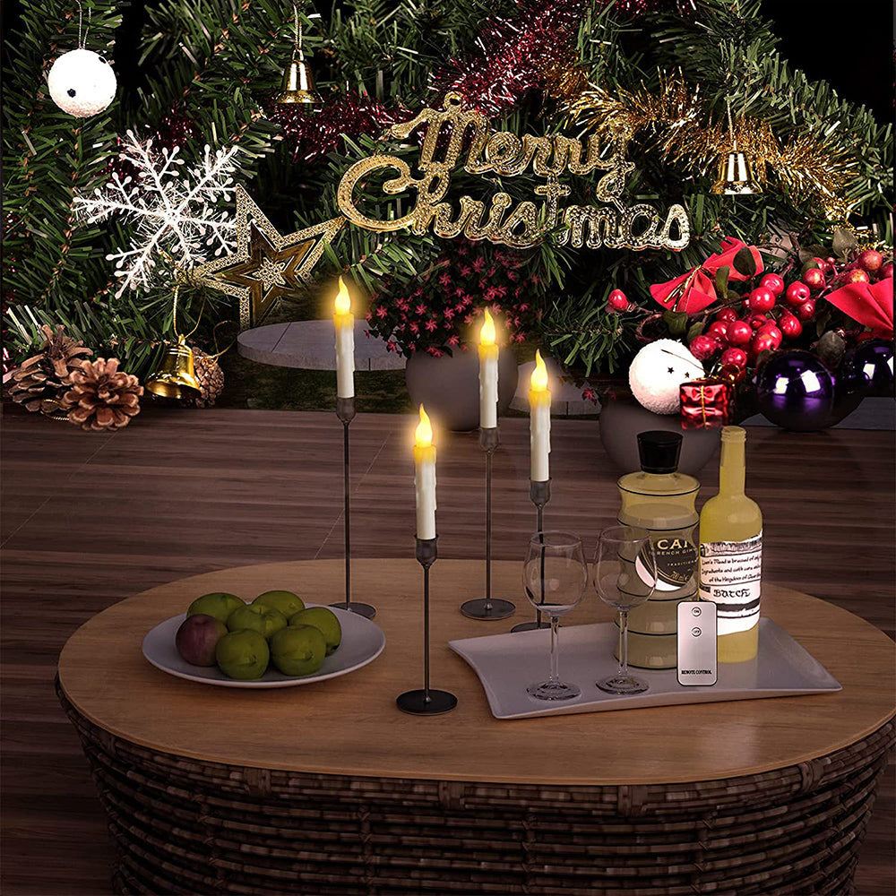 LED Flameless Taper Flickering Candles for Home Table and Party Decor view 13