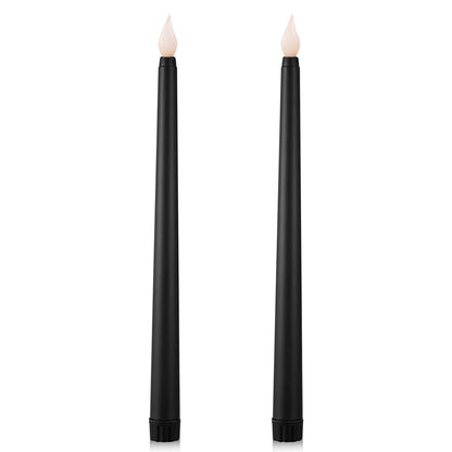 2Pack Black Flameless LED Taper Candles Lights for Home Decor view 13