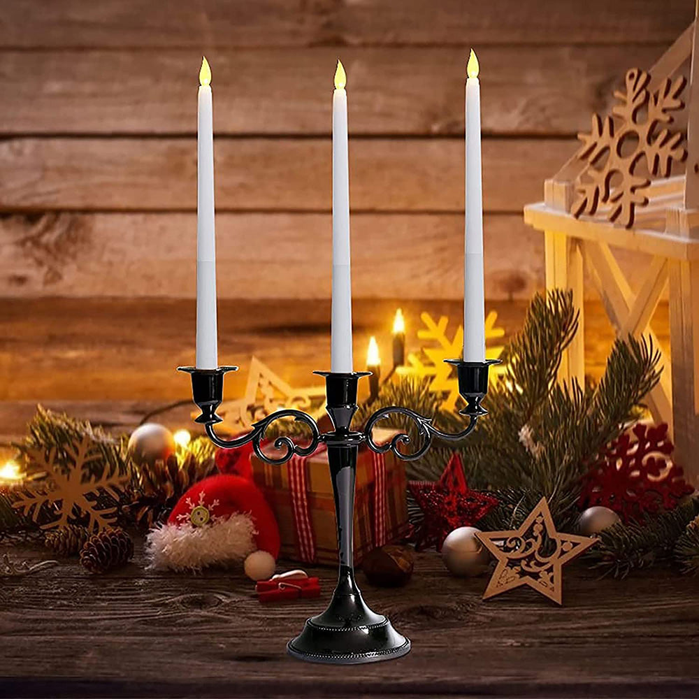 Flameless LED Taper Candles for Home Table Mantel and Party Decor view 13