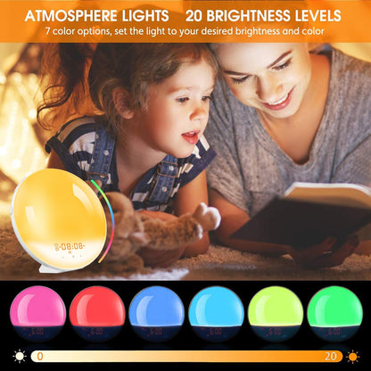 Sunrise Alarm Clock Wake up Light for Bedroom and Nightstand view 5