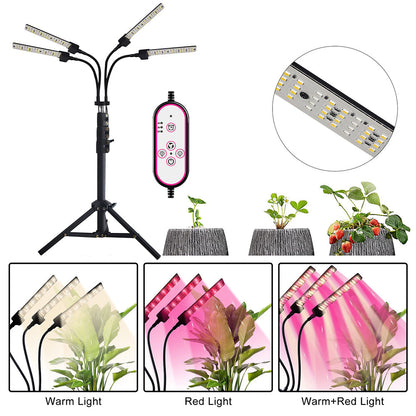Full Spectrum LED Plant Light with Tripod Stand for Seedlings