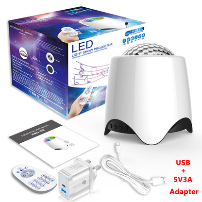 LED Star Wave Galaxy Projector Bluetooth Speaker for Bedroom Ceiling view 14