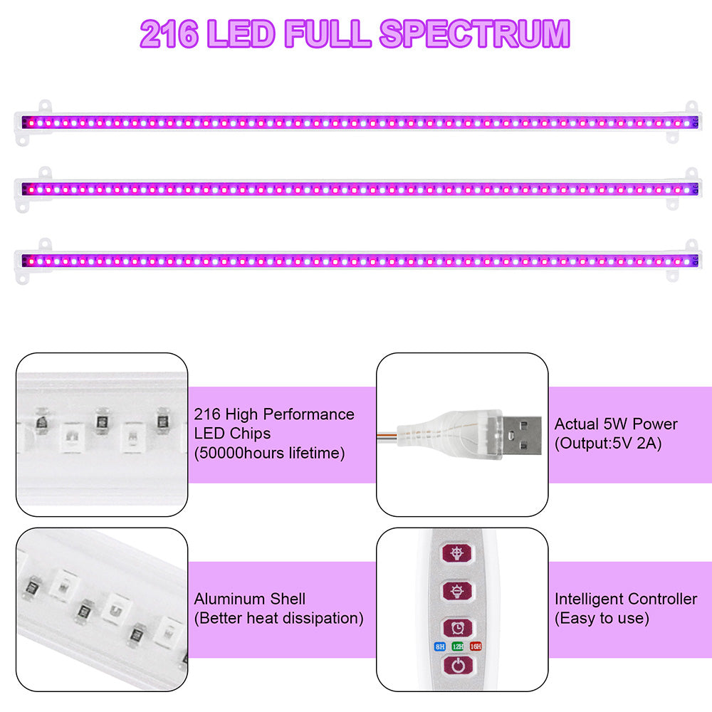 LED Grow Light Strips for Indoor Plants Seedlings and Herb Shelves view 15