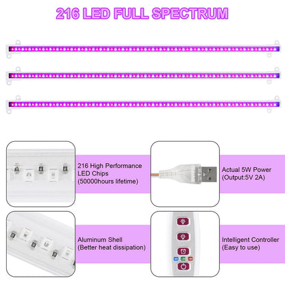 LED Grow Light Strips for Indoor Plants Seedlings and Herb Shelves view 15