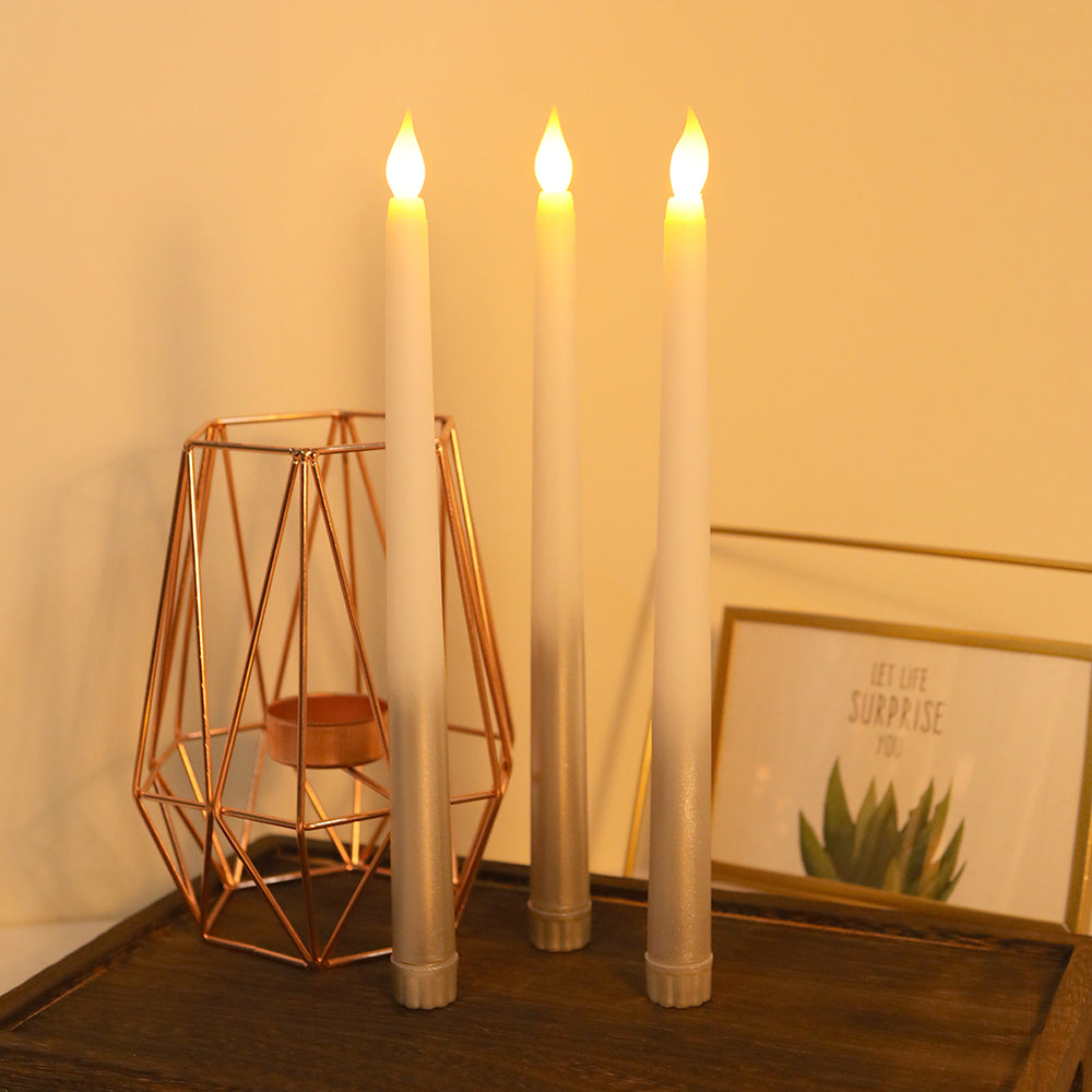 Flameless LED Taper Candles for Home Table Mantel and Party Decor view 14