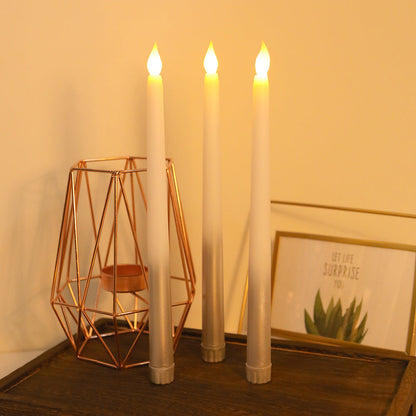 Flameless LED Taper Candles for Home Table Mantel and Party Decor view 14